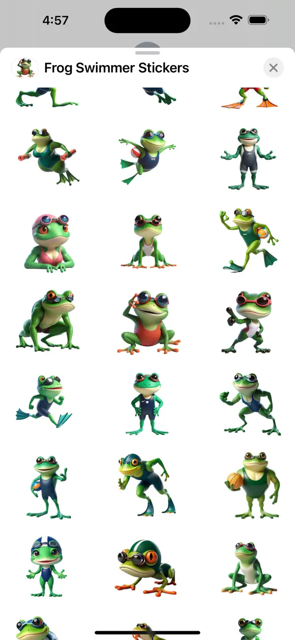 Screenshot #2 pour Frog Swimmer Stickers