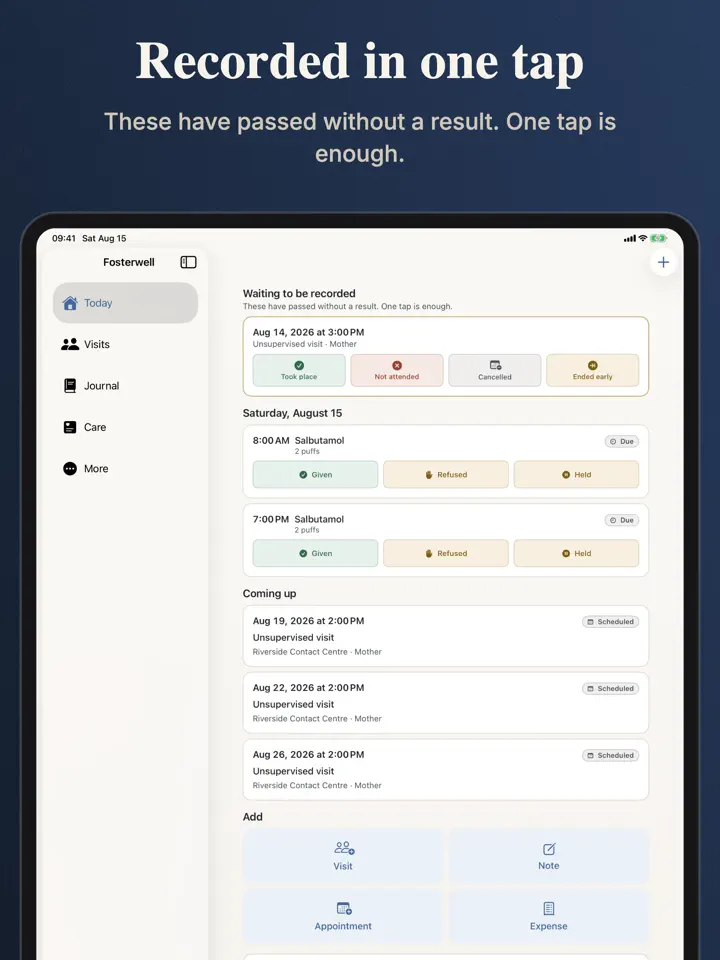 Fosterwell on iPad: screenshot 2 of 6