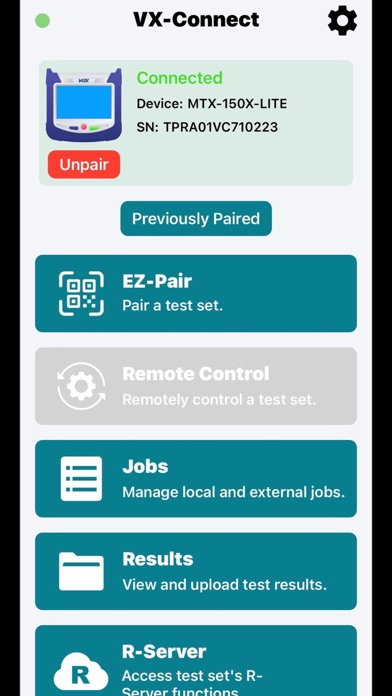 VX-Connect Screenshot