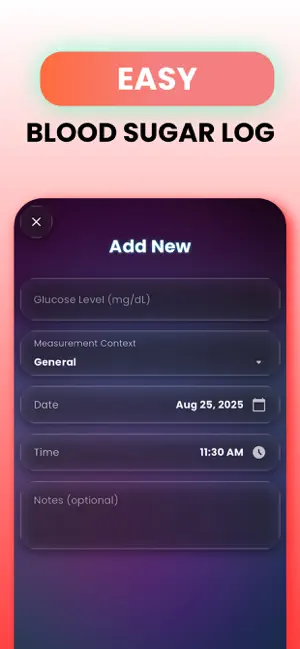 Blood Sugar Tracker: BS Log screenshot 2
