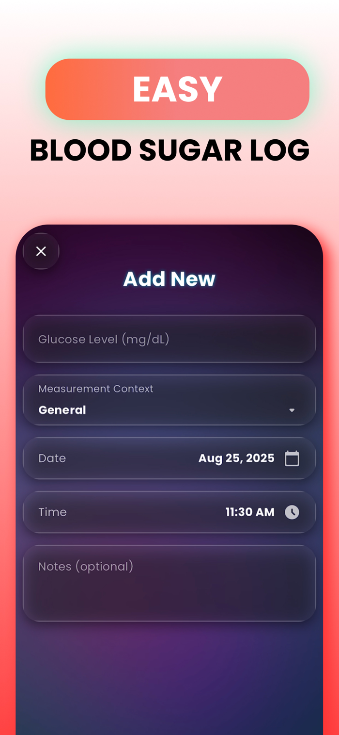 Blood Sugar Tracker: BS Log