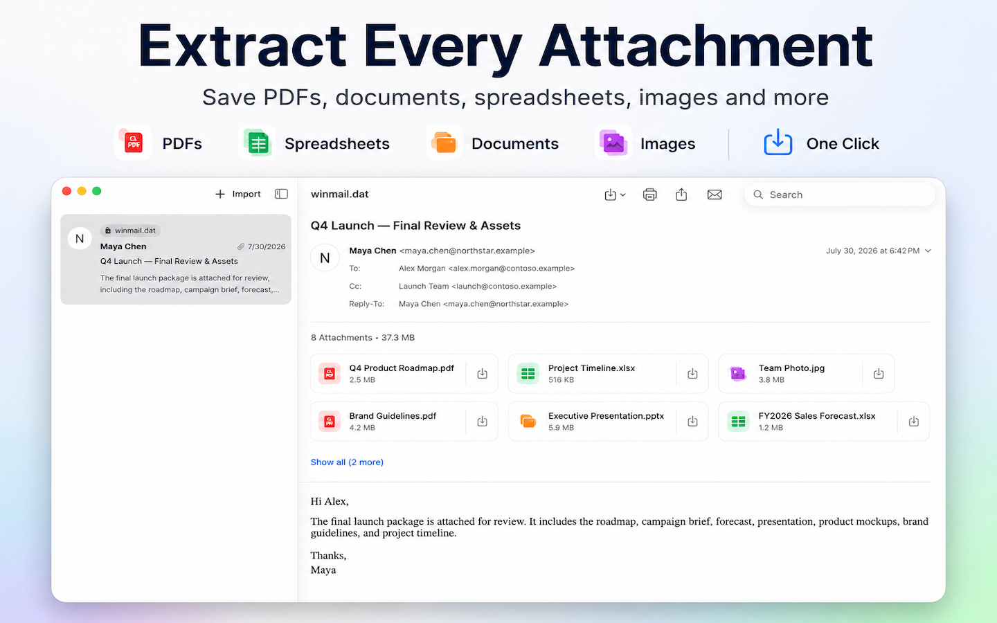 Winmail Viewer – DAT Opener screenshot 16
