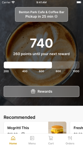 Benton Park Cafe & Coffee Bar app screenshot