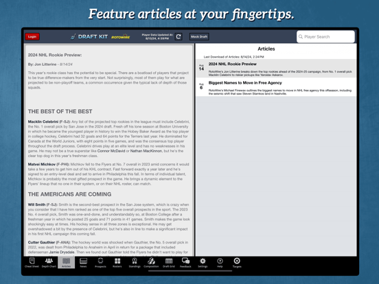 Screenshot #6 pour Fantasy Hockey Draft Kit '24