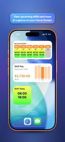 SimpleShift - Shift Calendar iPhone screenshot