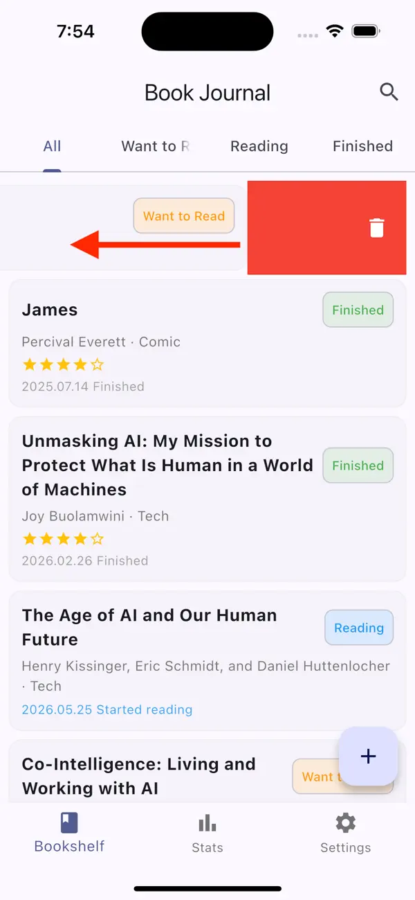 Screenshot #2 pour Booky Reading Tracker