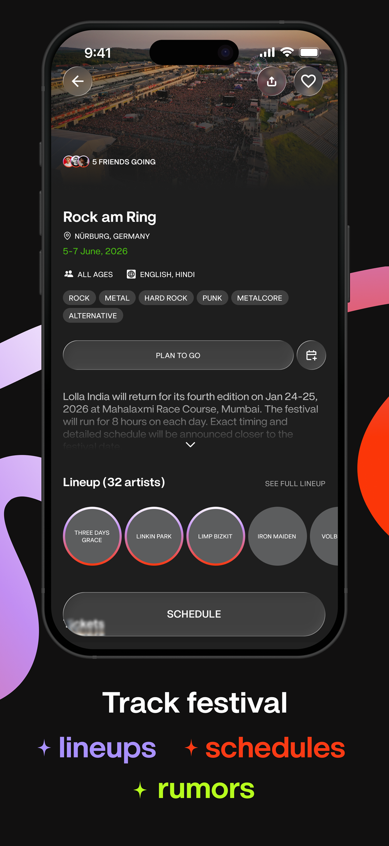 Festiveo Festival Rave Planner screenshot 4