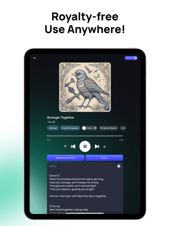 Donna AI Song & Music Maker iPad screenshot 4 - Music app