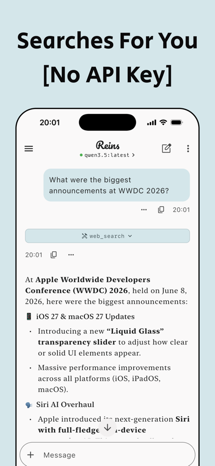 Reins: for Ollama & LM Studio App Store screenshot 2