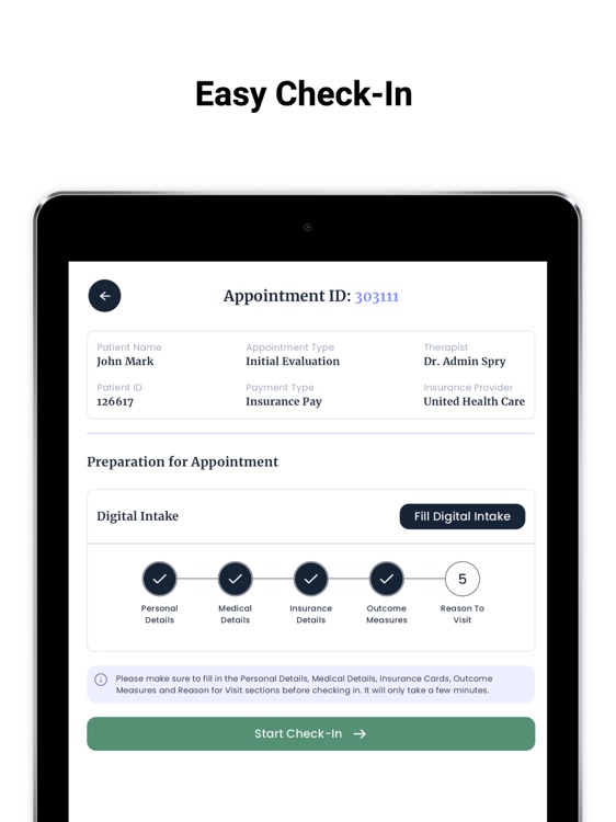 SPRY In-Clinic Kiosk App