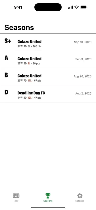 Soccer Draft Game: Undefeated screenshot 5