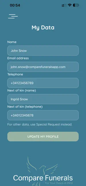 Compare Funerals screenshot 2