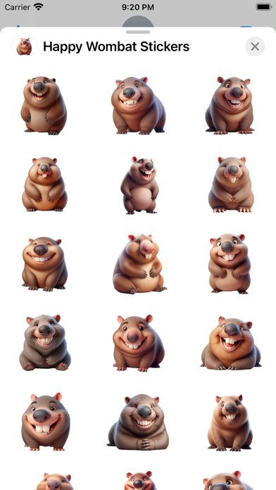 Screenshot #1 pour Happy Wombat Stickers