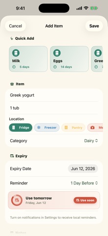 Use By: Food Tracker Screenshot 3 of 7