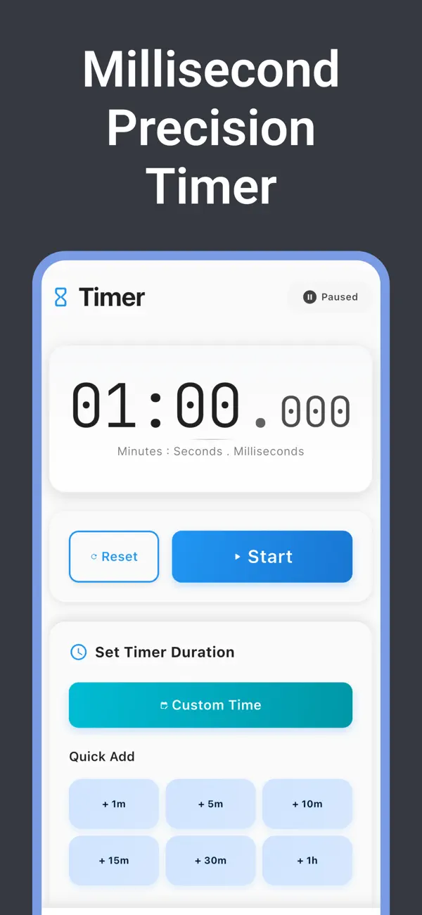 #3. Millisecond stopwatch & timer (iOS) Ved: Seulki Eom
