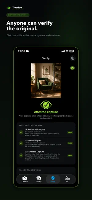 TrustEye: Proof Camera screenshot 2