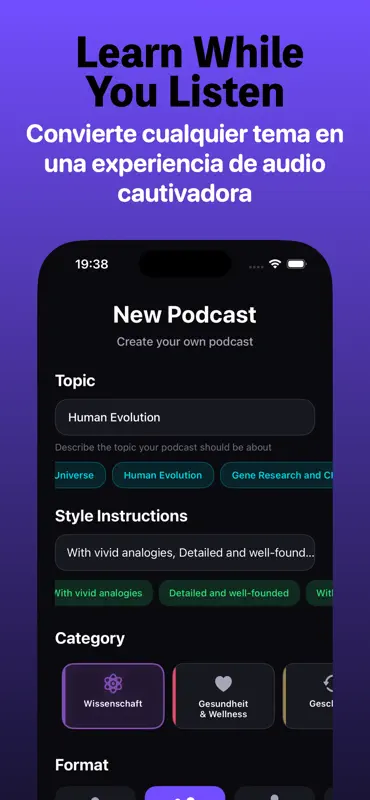 Podcastify: Create AI Podcasts screenshot 2 of 9