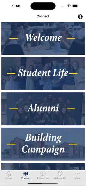 NAU Newman Center screenshot 2
