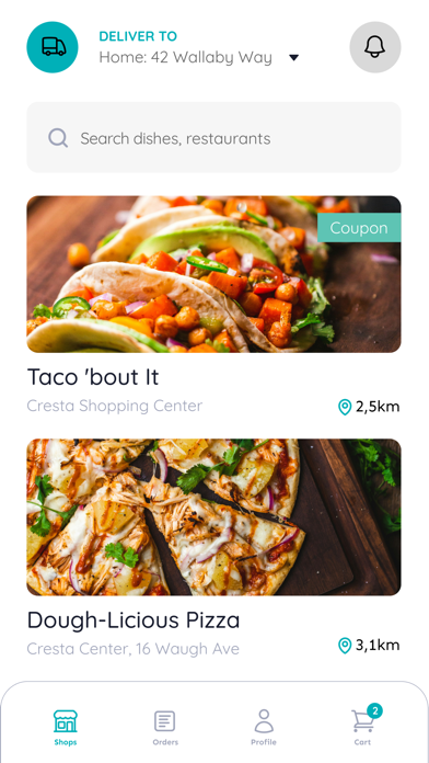 diginu - food delivery app Screenshot