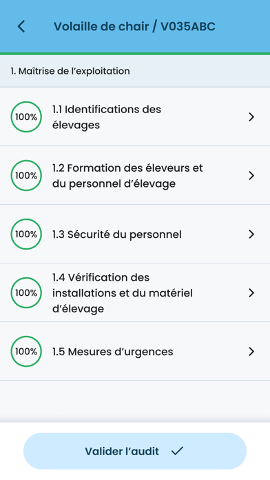 EVA : l'app d'audit d'élevages Screenshot