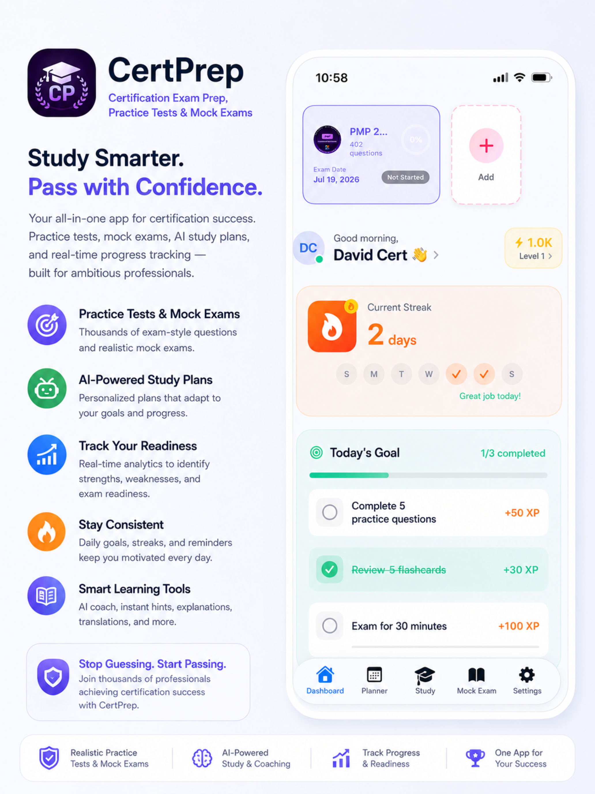 CertPrep: Exam Prep & Tests