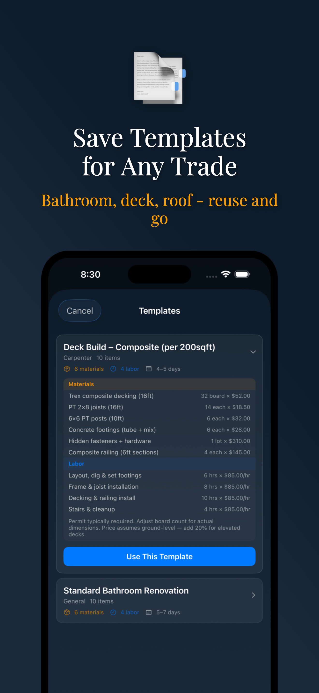 QuickBid Pro Contractor Quotes