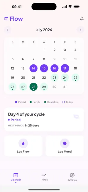 Flow - Period Tracker screenshot 1