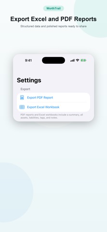 WorthTrail - Net Worth Tracker iPhone screenshot