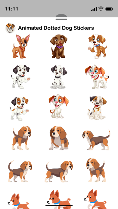 Screenshot #2 pour Animated Dotted Dog Stickers