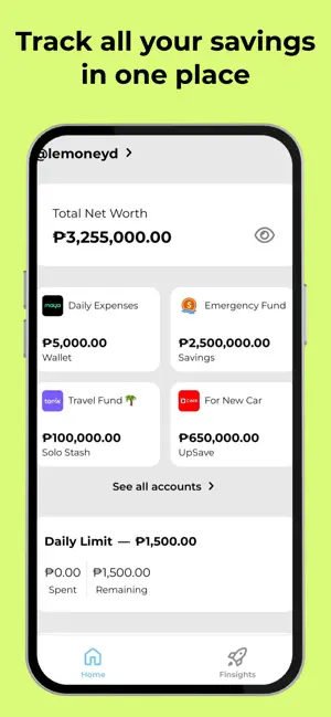 Lemoneyd – Finance Tracker iPhone screenshot 1