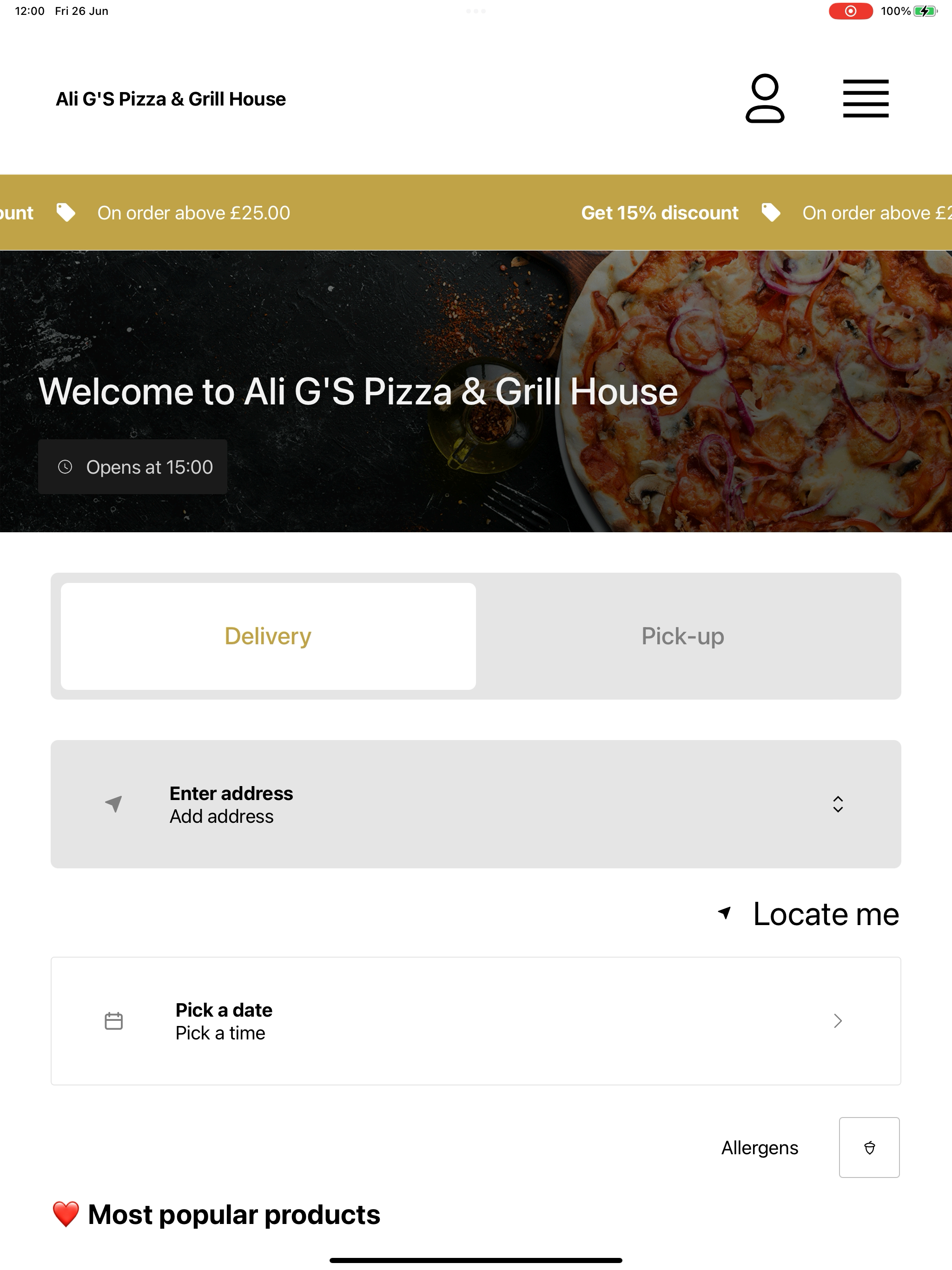 Ali G'S Pizza & Grill House
