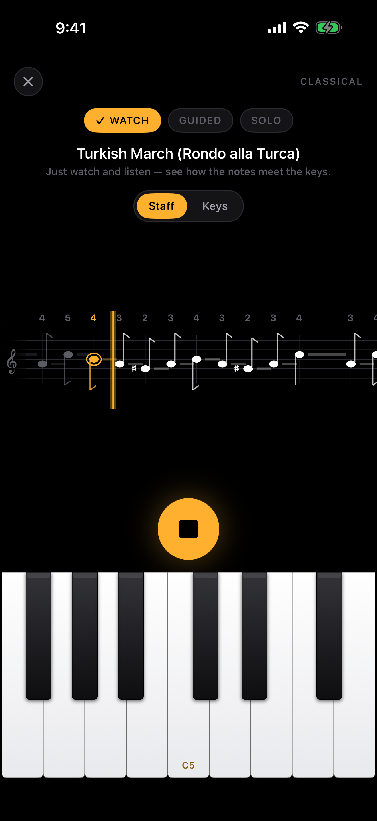 Soloist Piano: Notes & Chords