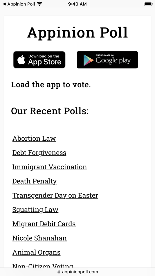 #6. Appinion Poll (iOS) 由: Creative Applications, LLC