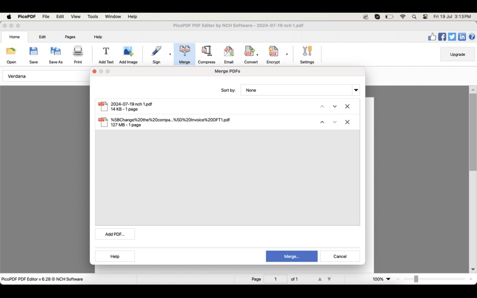 #1. PicoPDF PDF Editor (macOS) 由: NCH Software