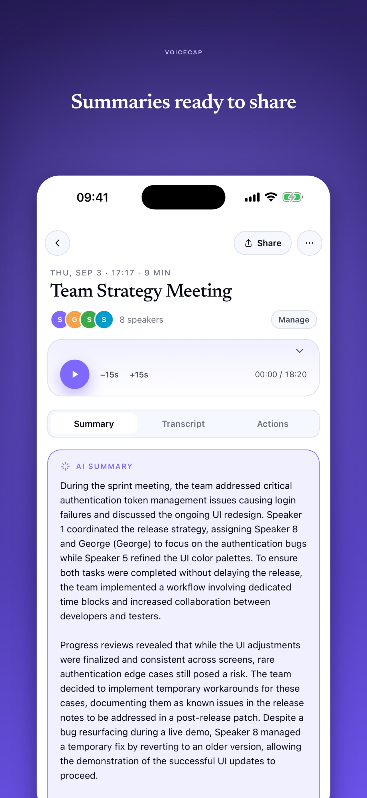 Screenshot 3 of VoiceCap: AI Meeting Recorder