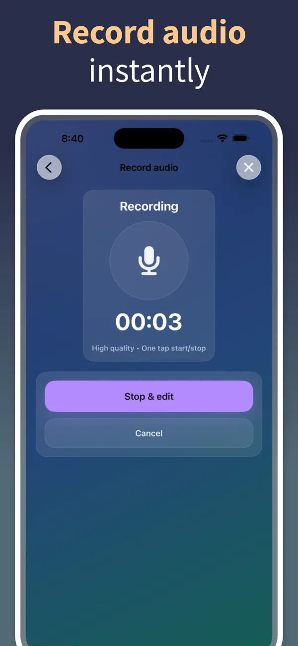 Screenshot #2 pour Audio Effects: Voice Changer
