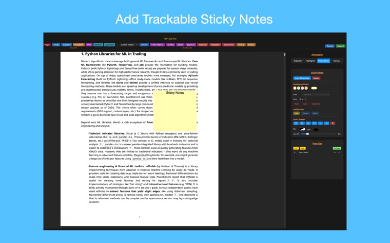 PDF Edit Pro screenshot