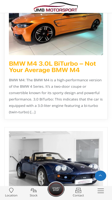JMB Motorsport app screenshot