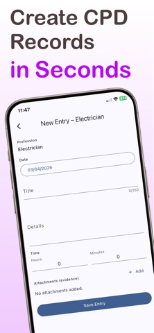 CPD Progress Tracker screenshot