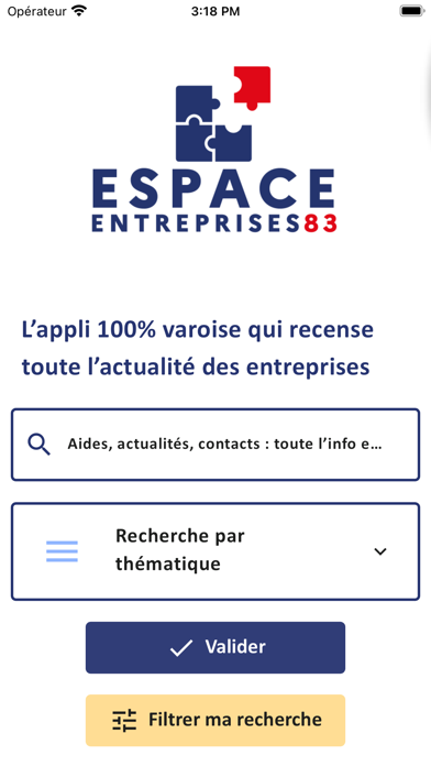 Screenshot #1 pour ESPACE ENTREPRISES 83