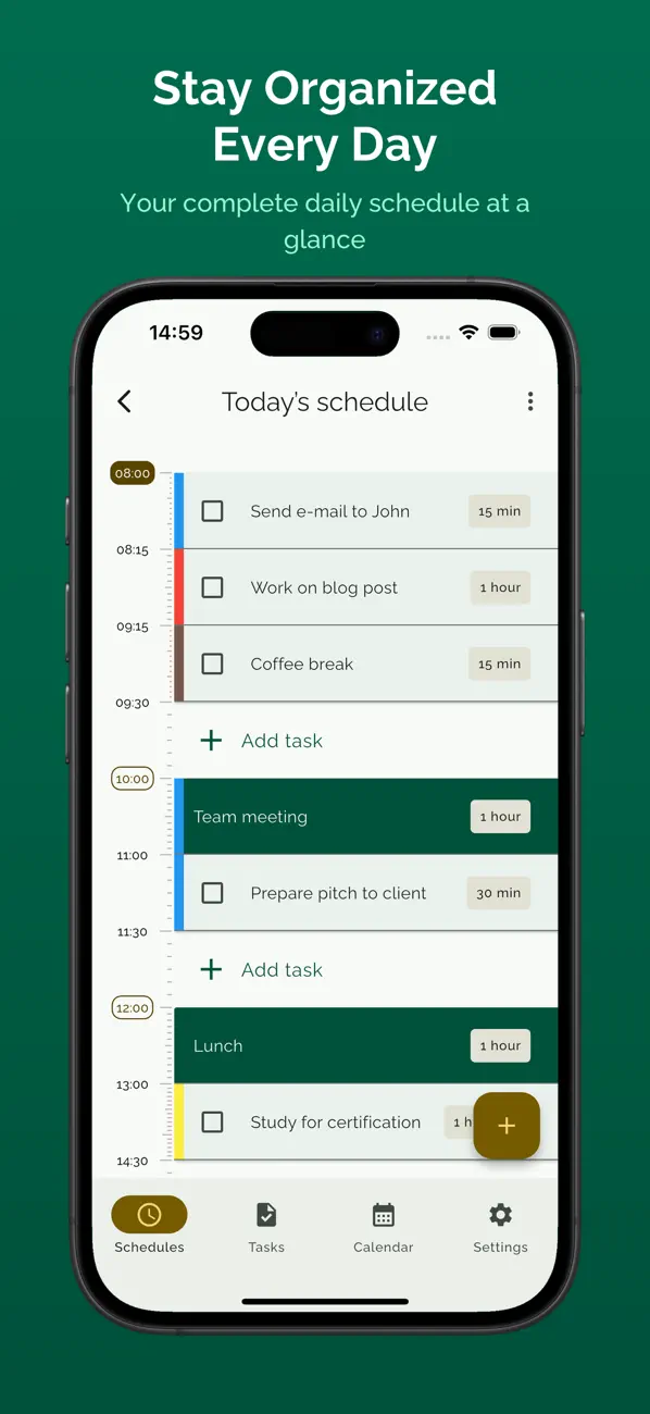 Screenshot #1 pour Day Planner - Time Blokker
