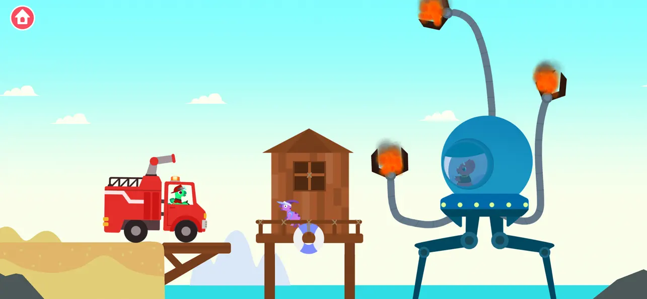 Screenshot #2 pour Jeux camion pompier dino bébés