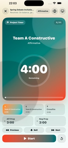 Debate Timer: RoundLog Screenshot 1 of 9
