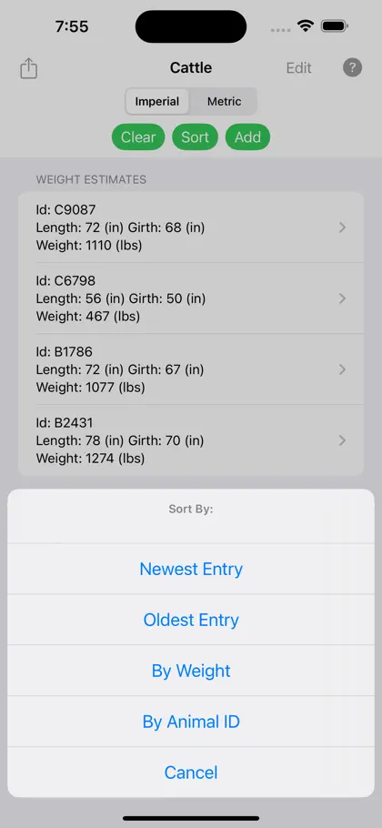 Screenshot 4 von 4 zu Cattle Weight Estimator