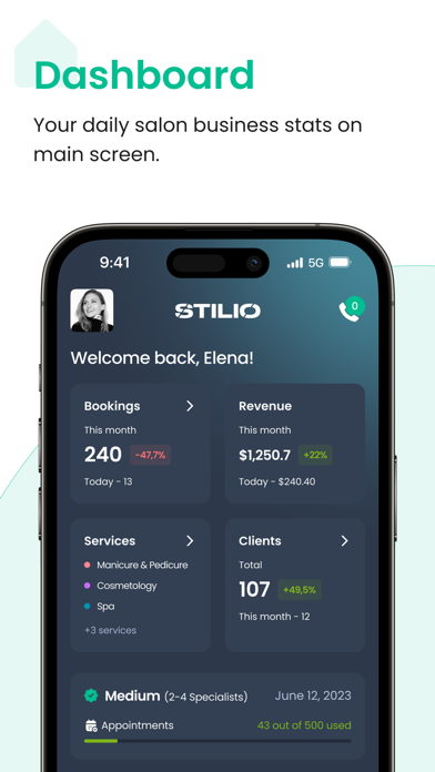 Stilio Business - for salons Screenshot