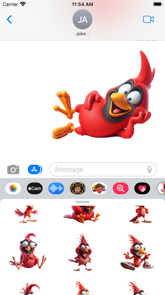#6. Crazy Cardinal Stickers (iOS) بواسطة: Paul Scott