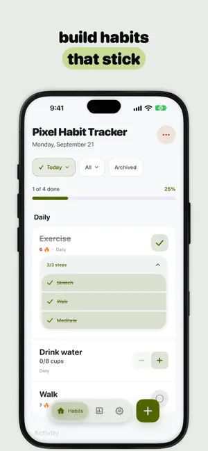 Pixel Habit Tracker screenshot 1