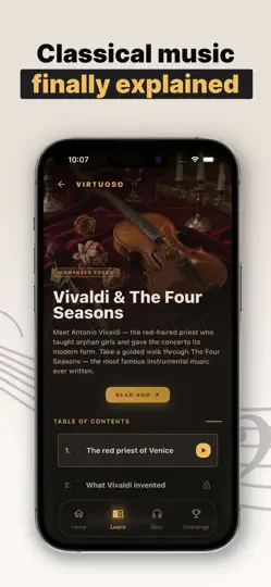 Screenshot von Virtuoso Classical Music Guide auf dem iPhone 4
