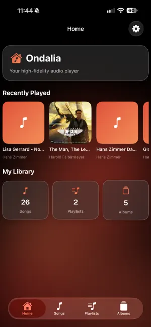Ondalia - Lecteur Audio Hi-Fi screenshot 1