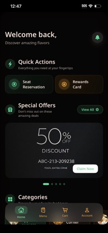 Foodie Restaurant App Screenshot 1 of 6